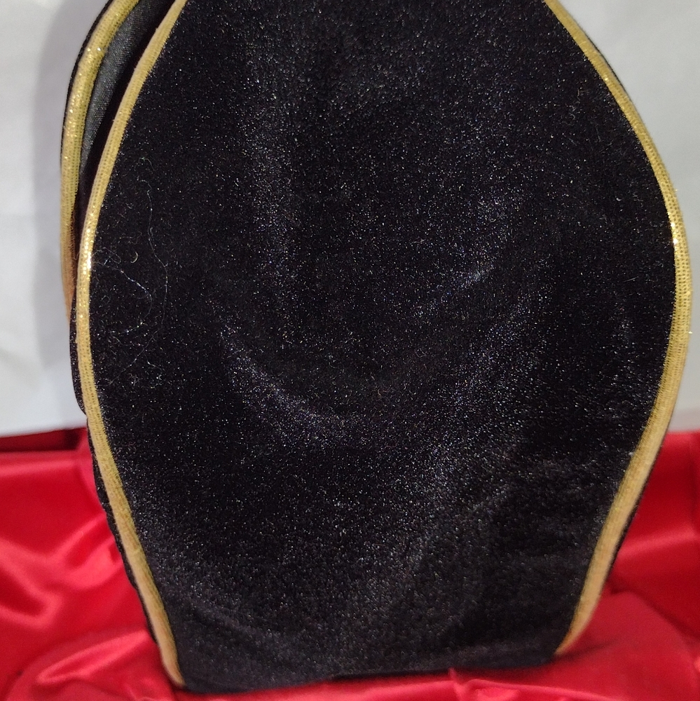 Christian Dior Midnight Black Quilted Gold Piping Clutch NWT - Picture 5 of 9